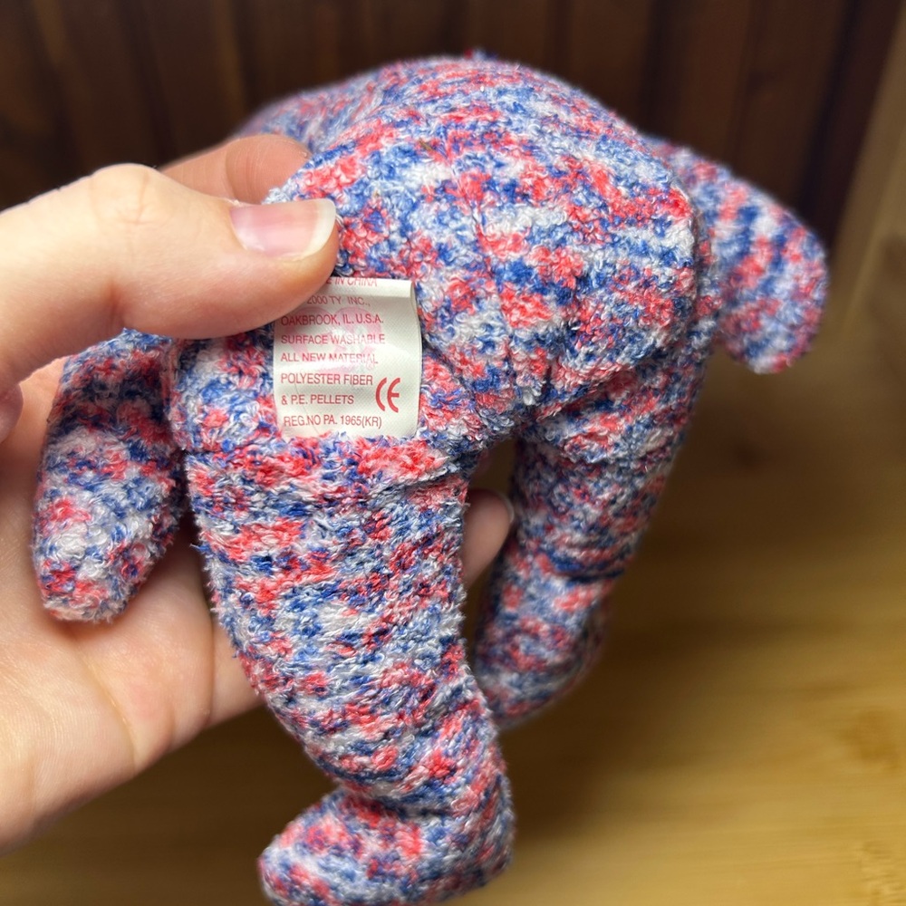 Ty Multicolor USA Bear Plush with Tag Defects! - Picture 9 of 12